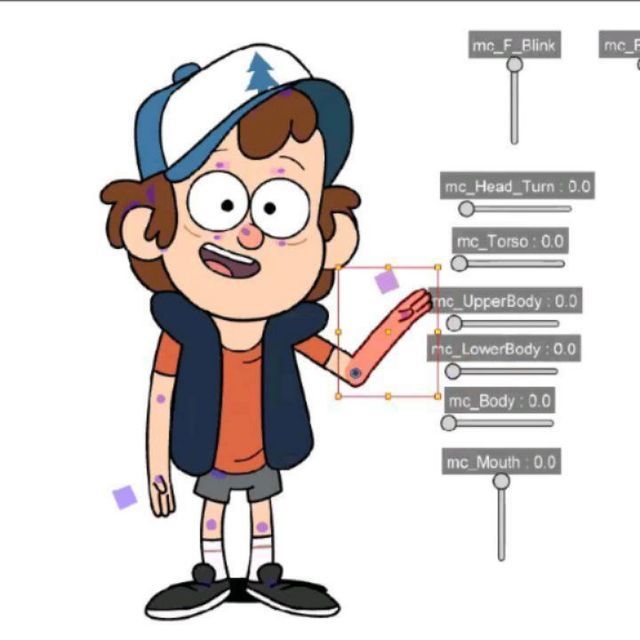 Rig de personagem 2D cut-out